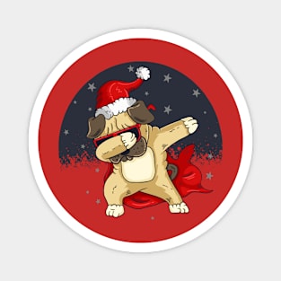 Dabbing Dog Christmas Love Winter Funny Gift 2021 Magnet